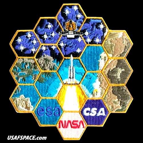 Authentic JAMES WEBB SPACE TELESCOPE -JWST-AB Emblem- NASA ESA CSA Mission PATCH