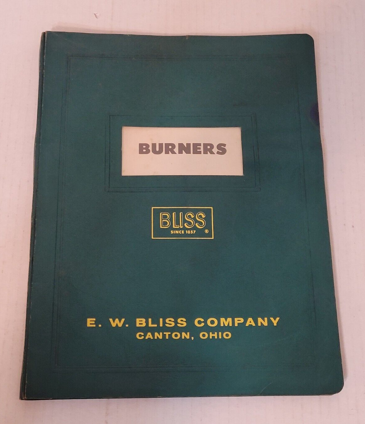 EW Bliss Company Canton Ohio Pulsation Burners Brochure Advertisement Catalog