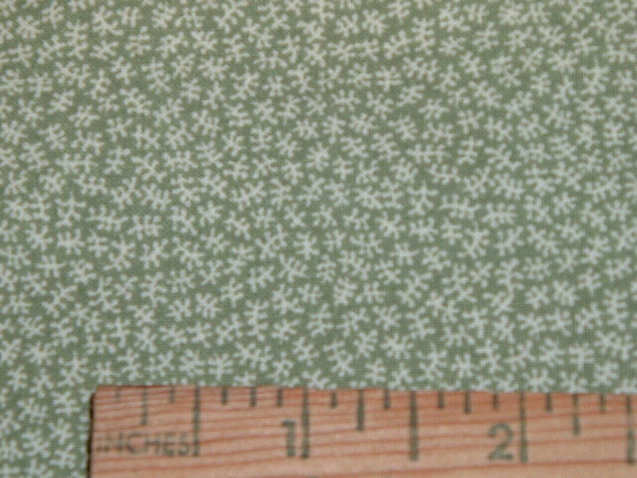 Vtg 2000 Tiny Sage Green Leaves Quilt Sew Fabric Traditions Fabric 36x42 #PB5