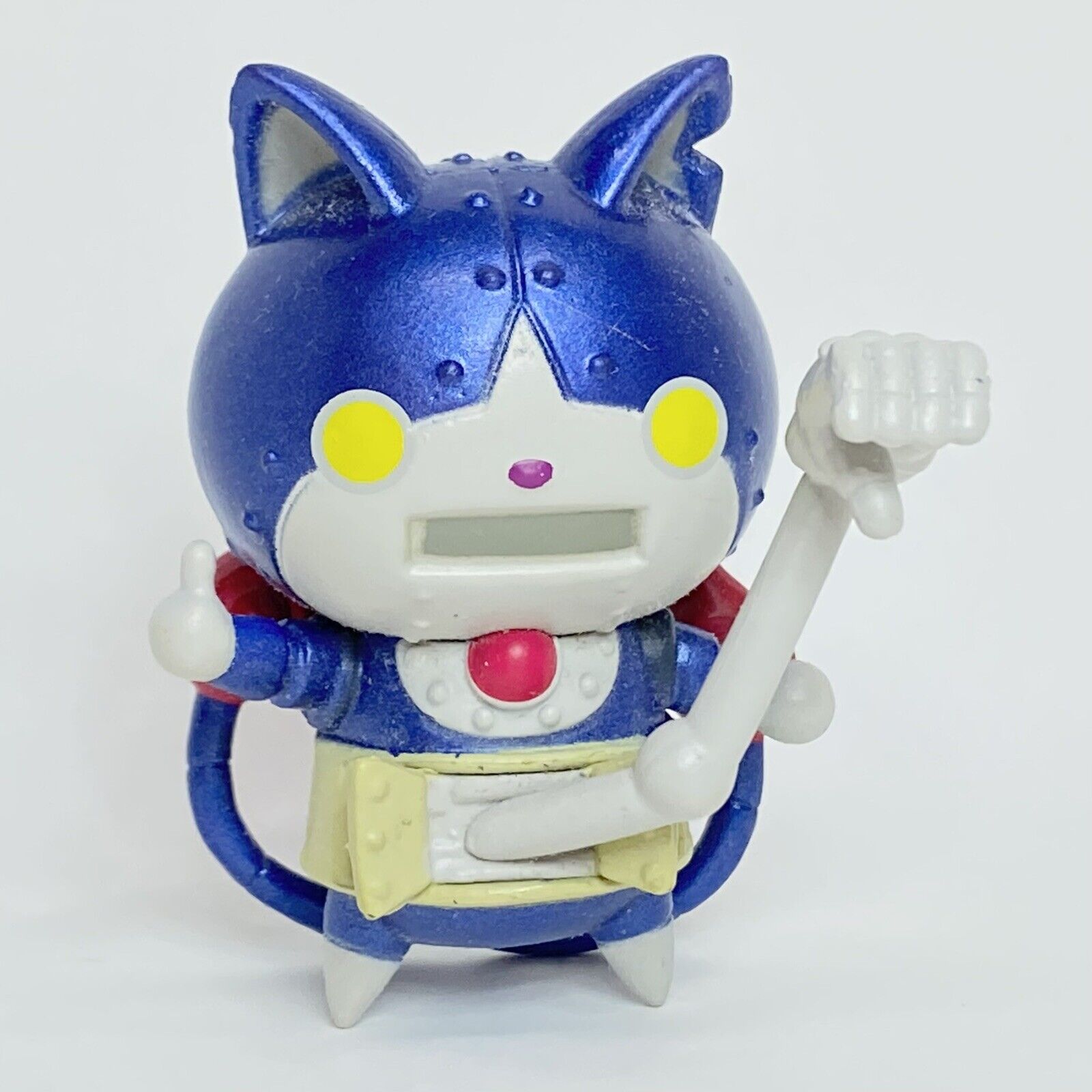 Yo-Kai Watch Robonyan Blue Robot Cat Anime 2.5” Figure Belly Arm Hasbro 2015