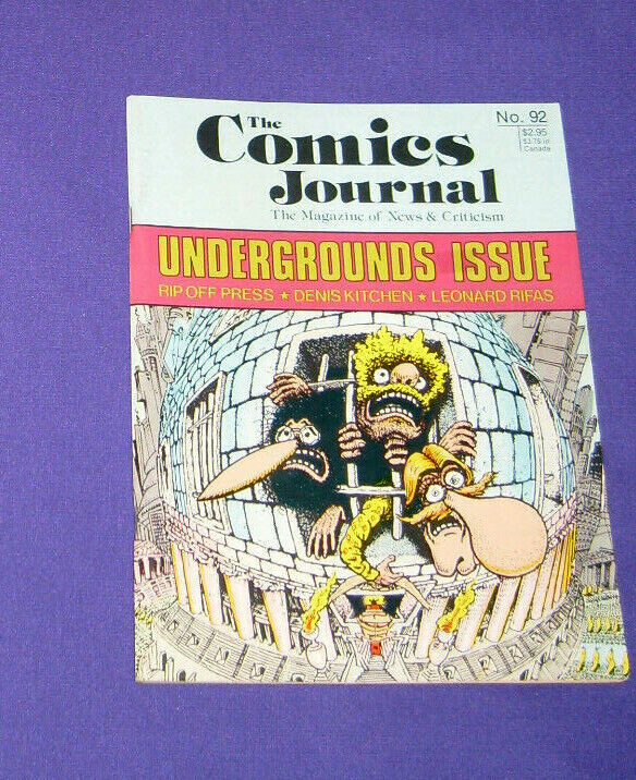 The Comics Journal No. 92 (August 1984) Undergrounds Issue, Denis Kitchen