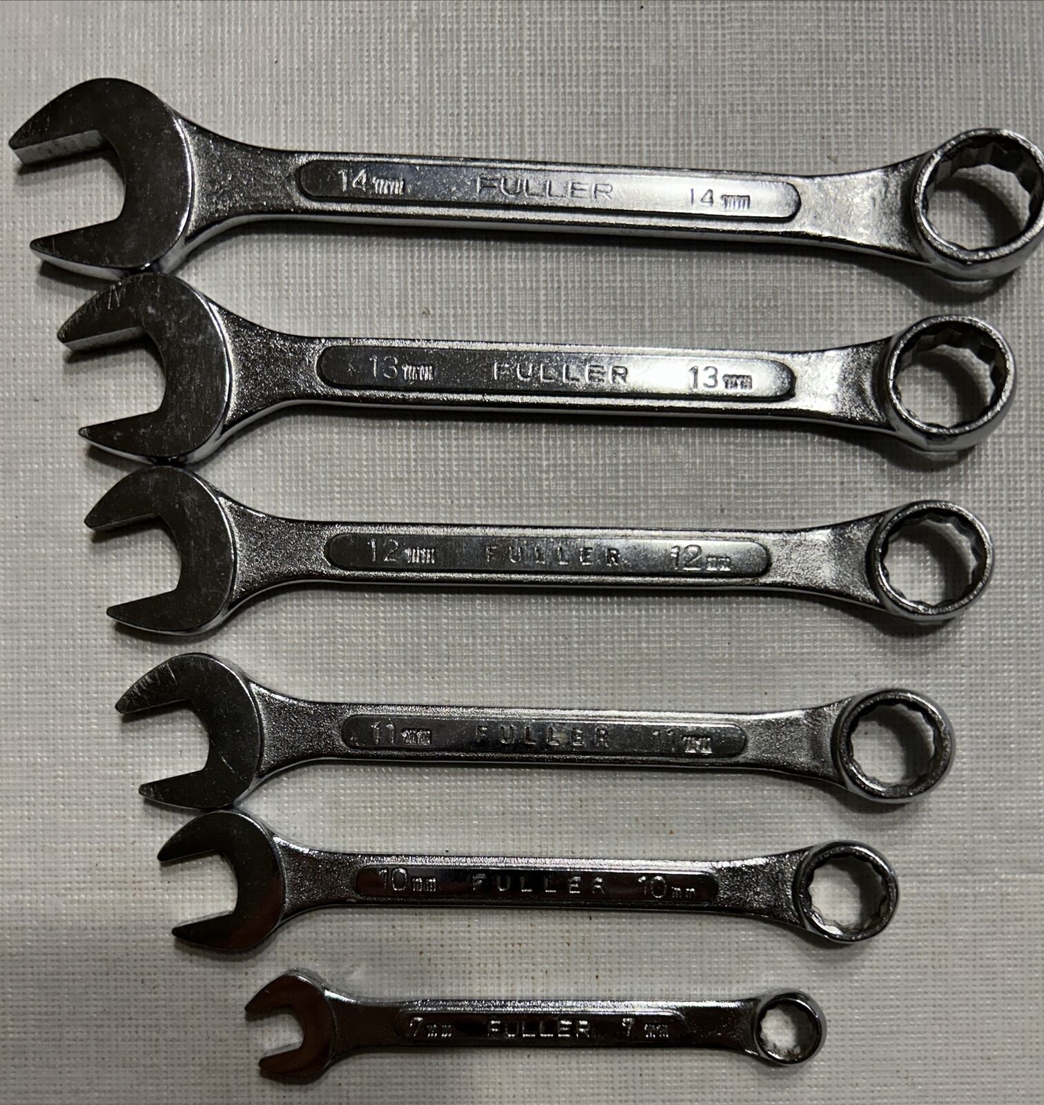 Vintage Fuller  6Pc. Metric Combination Wrench Set-USED-Made In Japan
