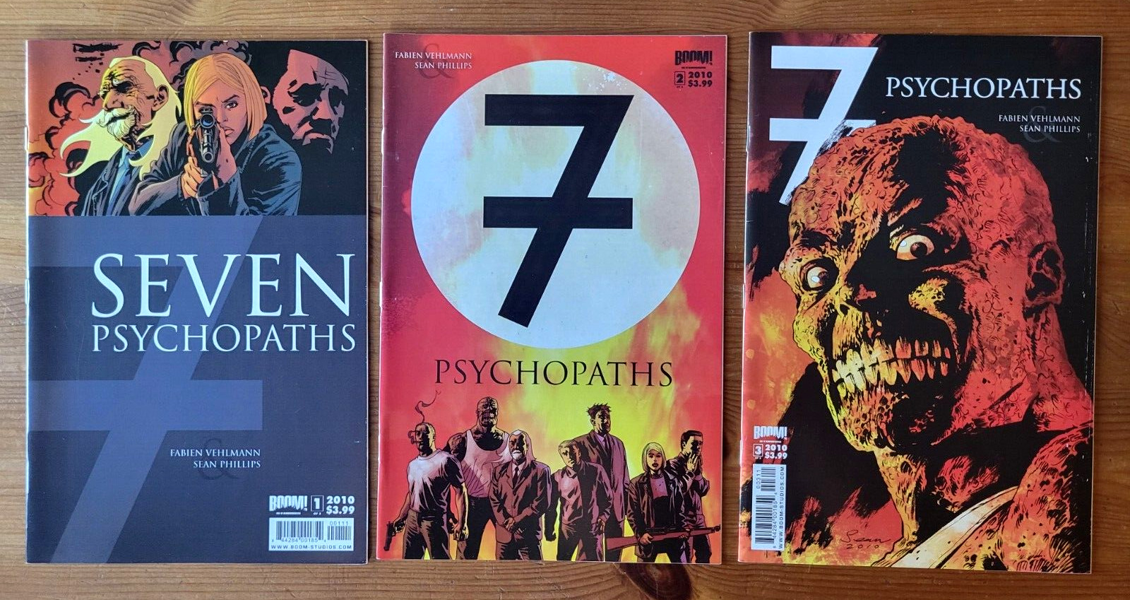 7 Psychopaths #1-3 Complete set (2010) Fabien Vehlmann Sean Phillips BOOM
