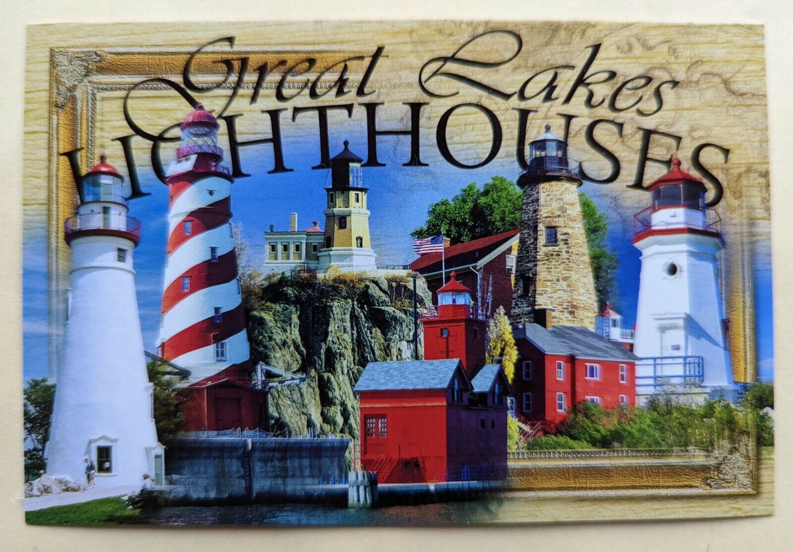 Postcard OH: Great Lakes Lighthouses Multiview. Ohio