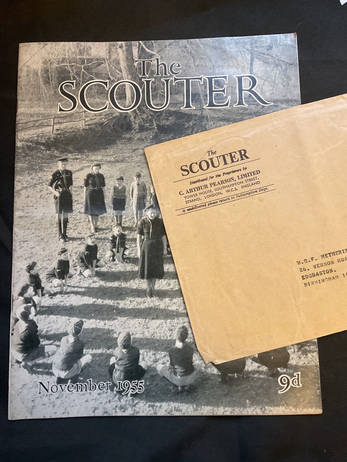 UK Scouting 1950's The Scouter Magazine & Original Envelope & FREE OTHER ITEM