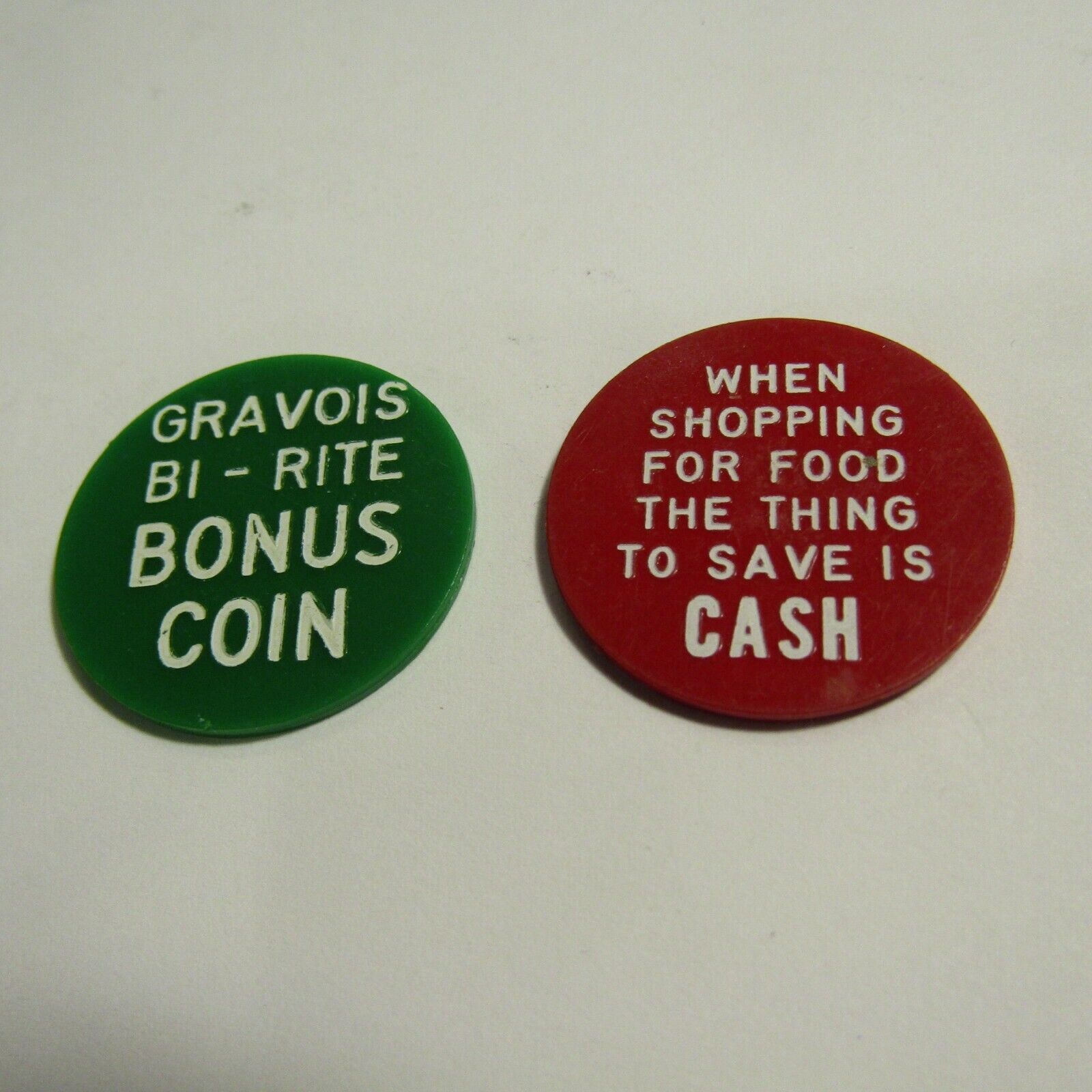 Vintage Gravois Bi-Rite St Louis MO Grocery Store Bonus Coin Set 2 1960s