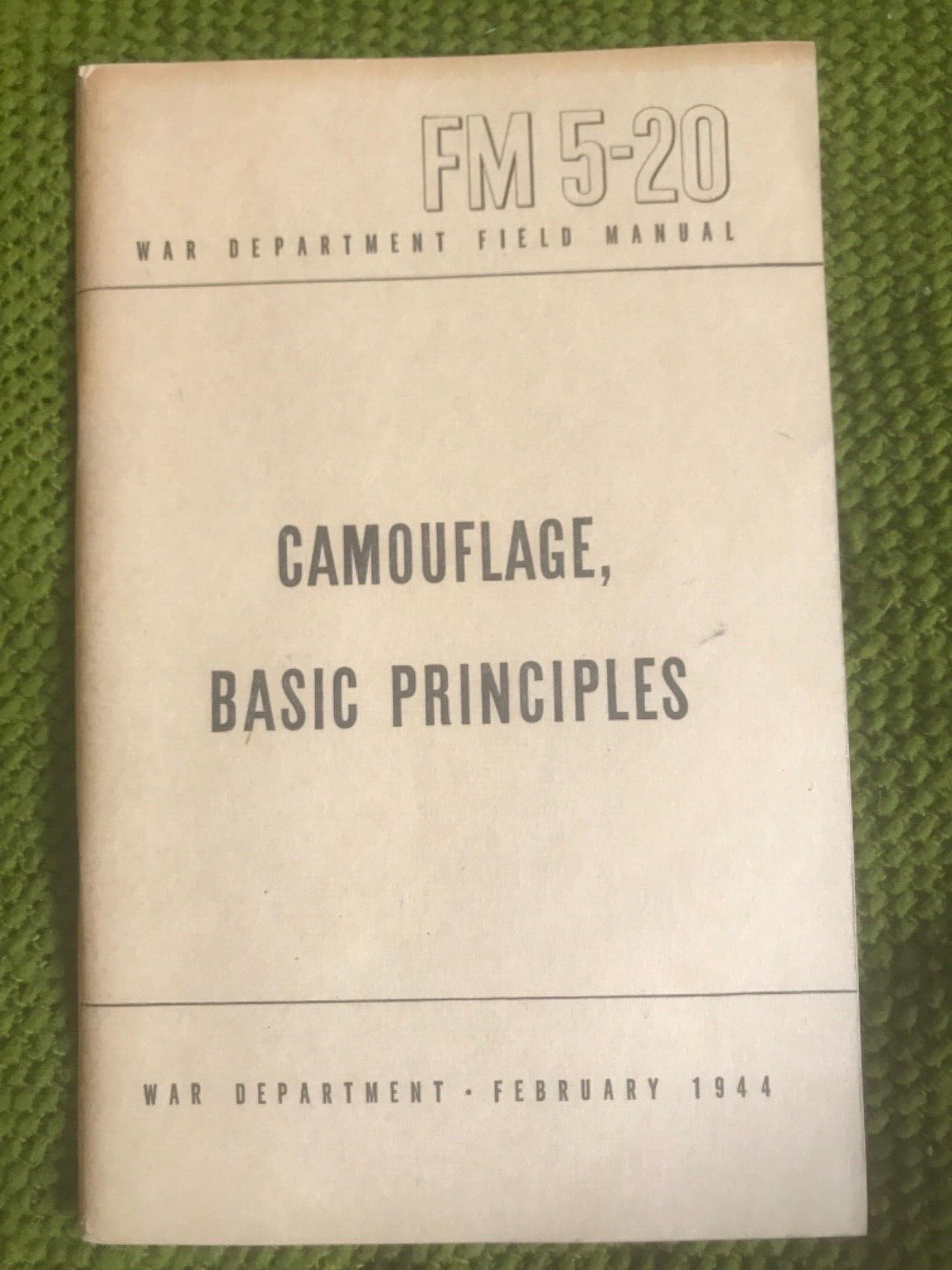 World War II Camouflage Basic Principles - US Army War Department Text