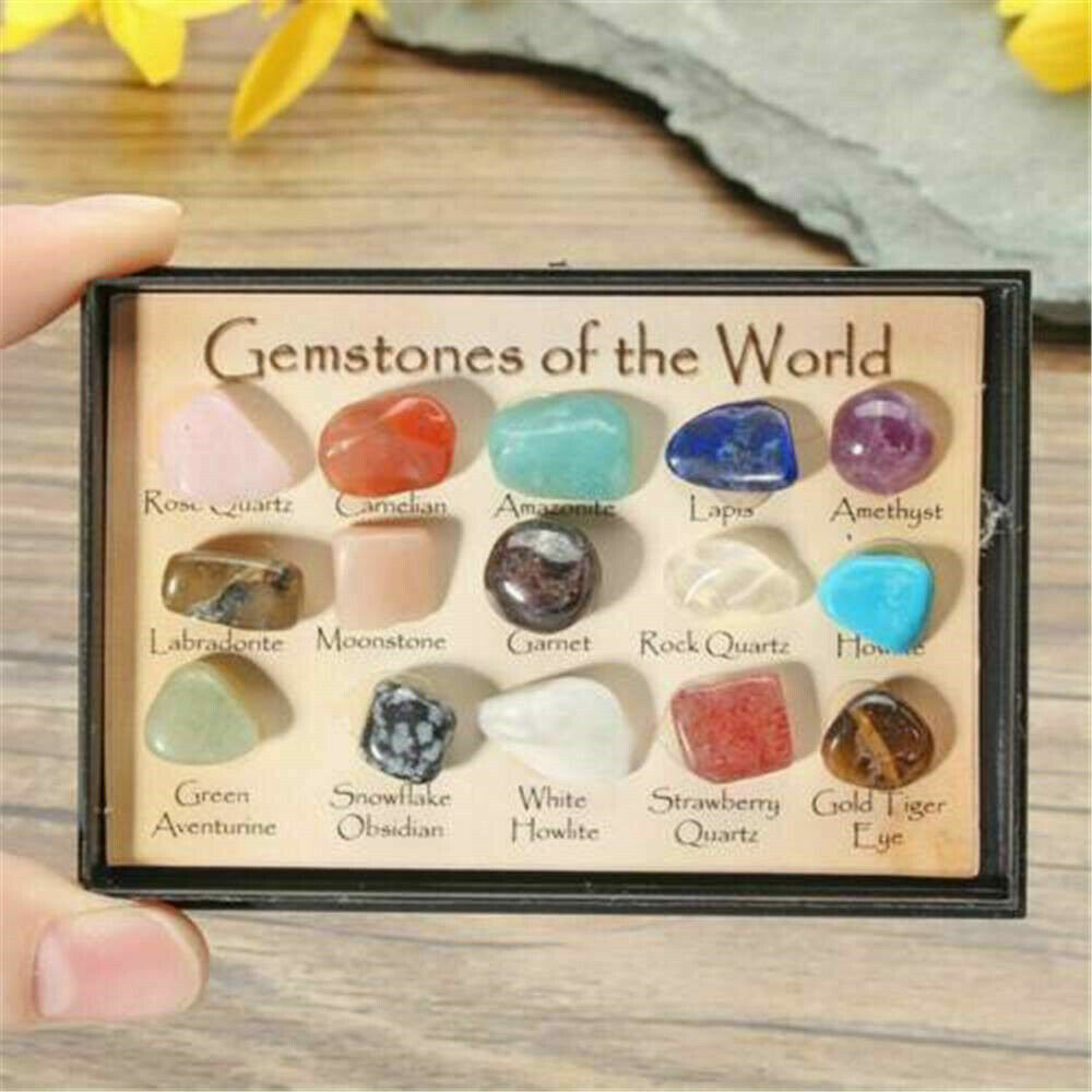Set of 24*Rare Healing Crystal Natural Gemstone Reiki Chakra Collection Stone US