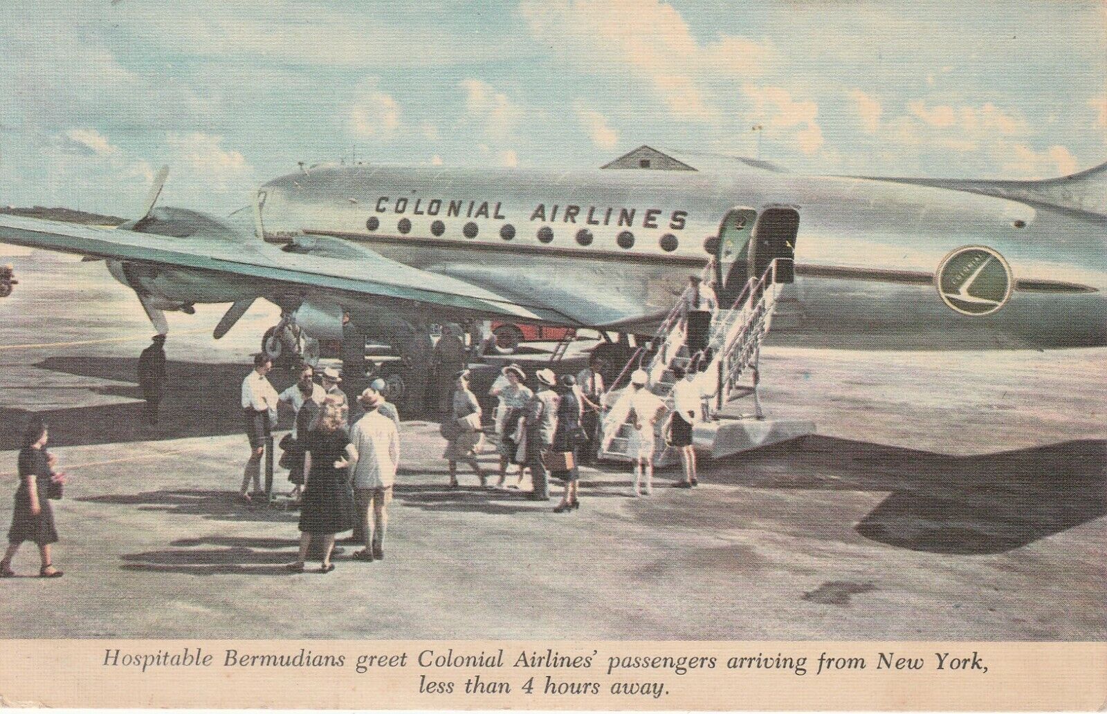 Colonial Airlines Airliner Airplane in Bermuda from New York