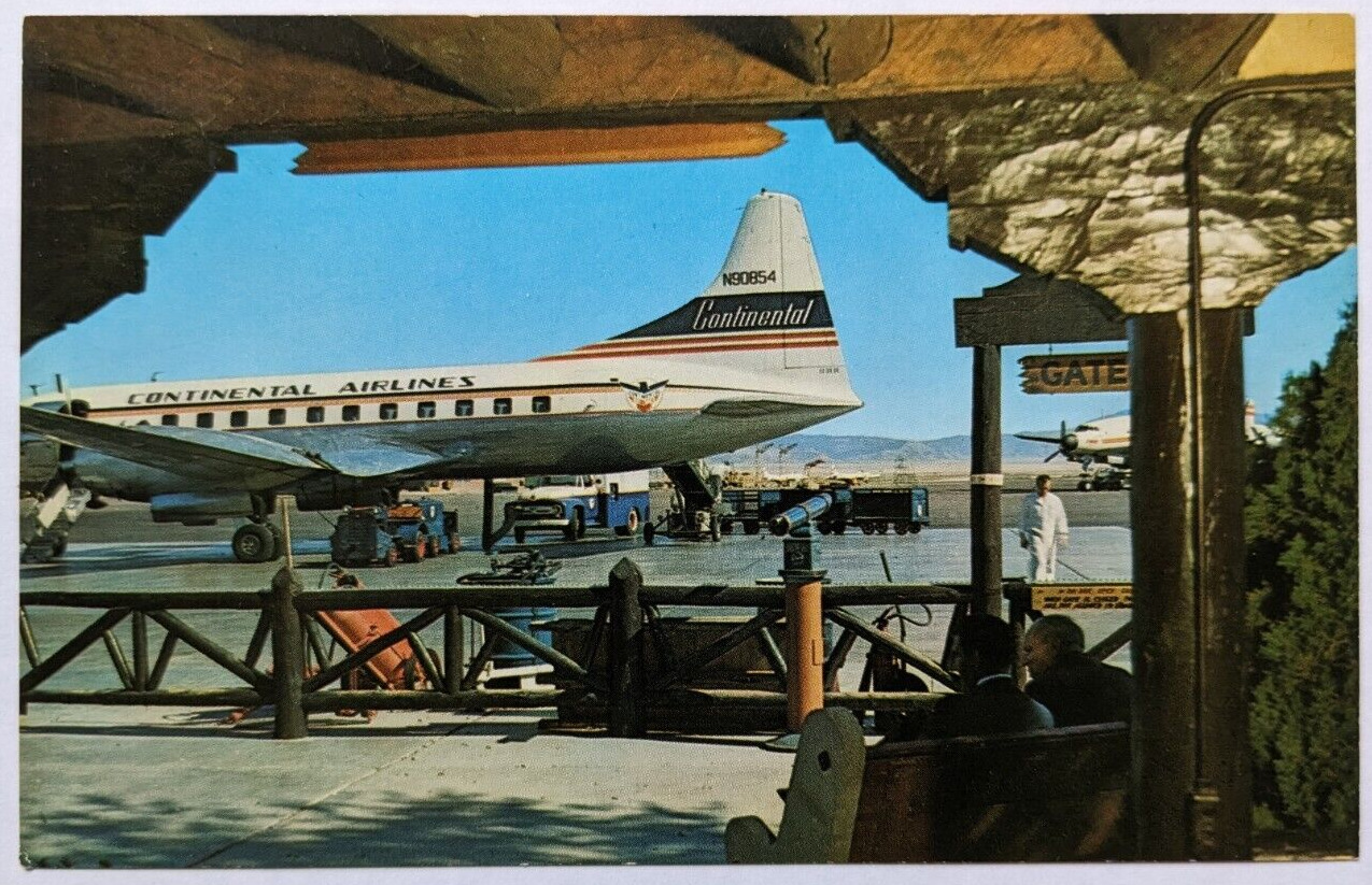 Albuquerque, NM Municipal Airport Continental Airlines CONVAIR 240  Postcard A5