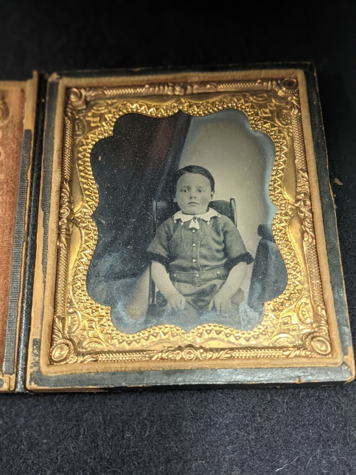 Sixth Plate Tinted Ambrotype In A Full Case