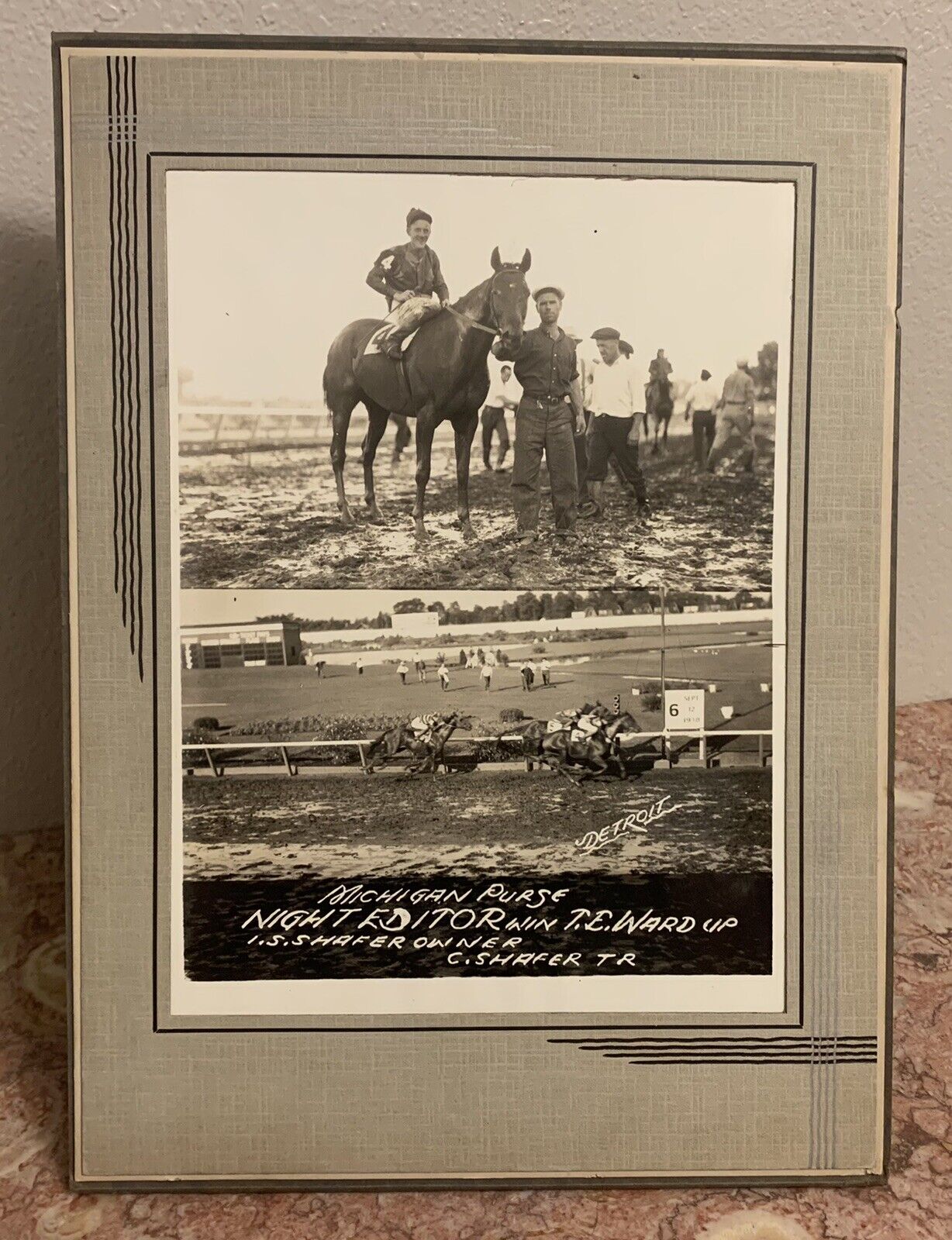 Detroit Horse Racing History Photo Image Michigan Race Track NIGHT EDITOR WIN