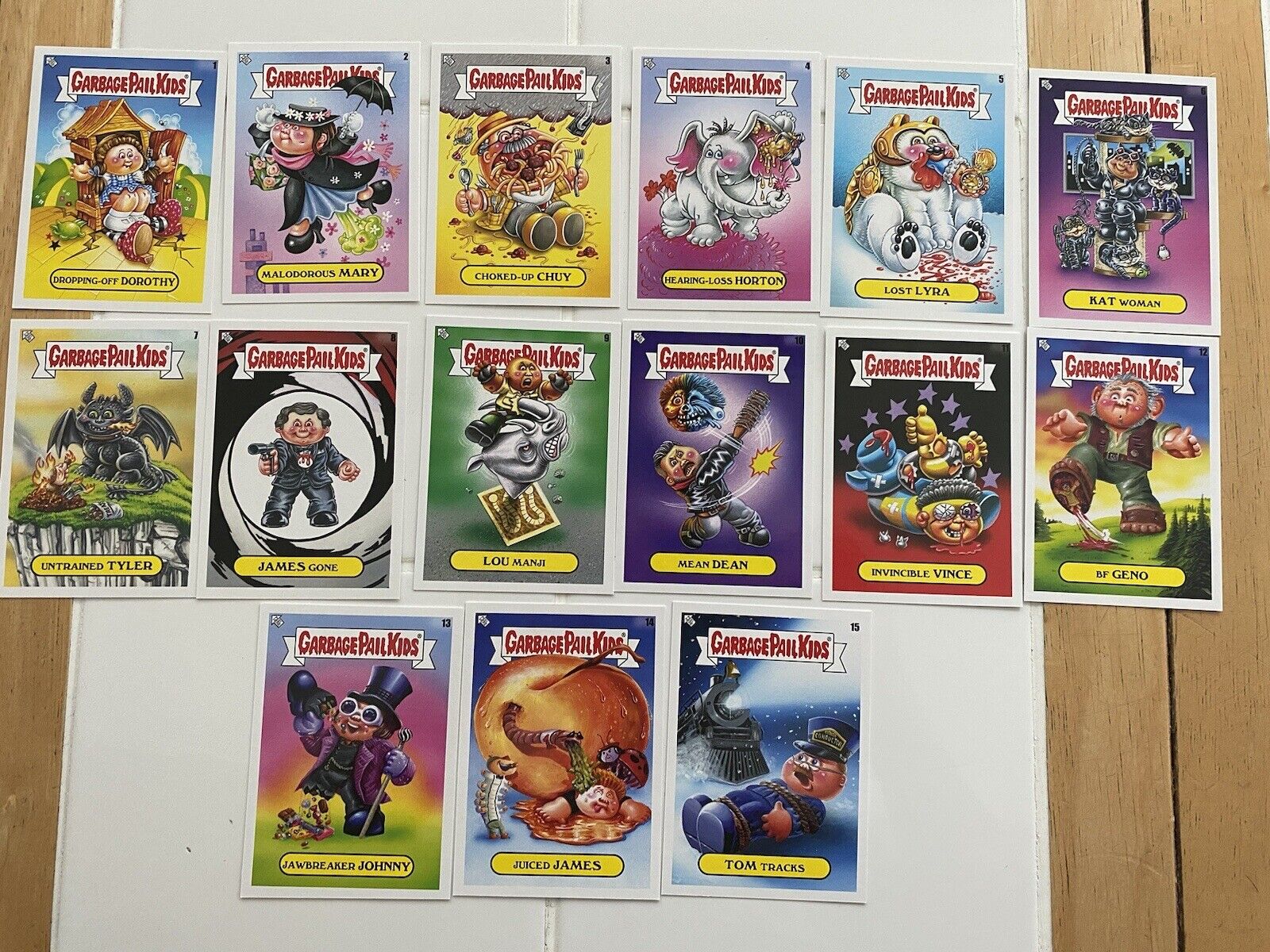 Garbage Pail Kids Book Worms. complete set of Gross Adaptations. 1-15.