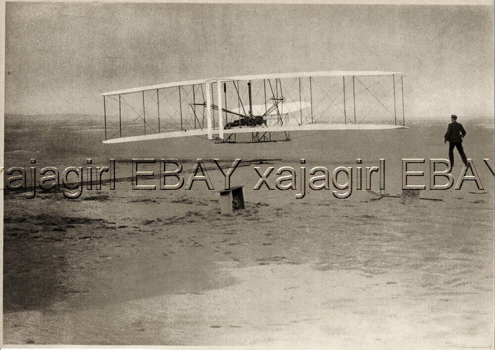 AIRPLANE Wright Flyer I Flight 1914 Antique Print