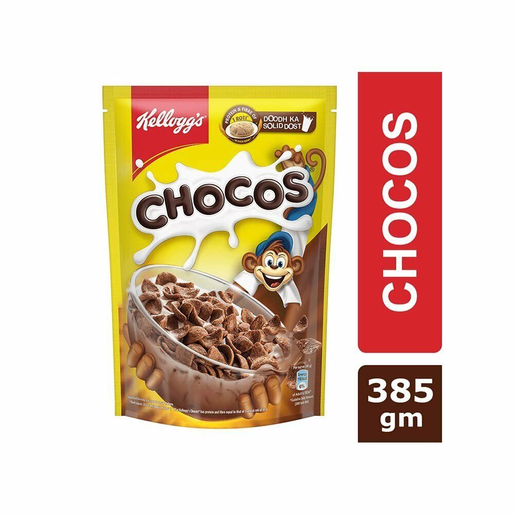 Kellogg's Chocos Corn Flakes Breakfast Cereal - 385 GM