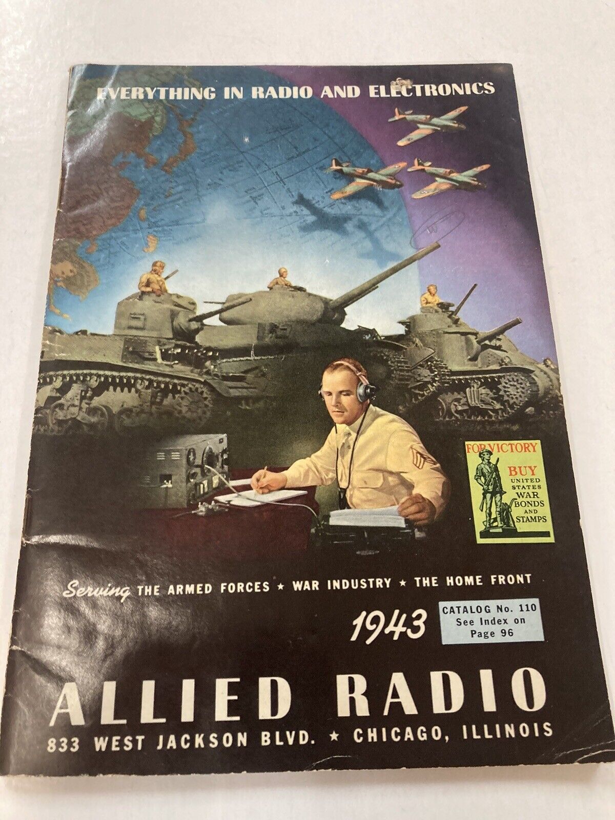 WW2 1943 Allied Radio Corporation Sales Magazine - Hallicrafters  Shortwave tank