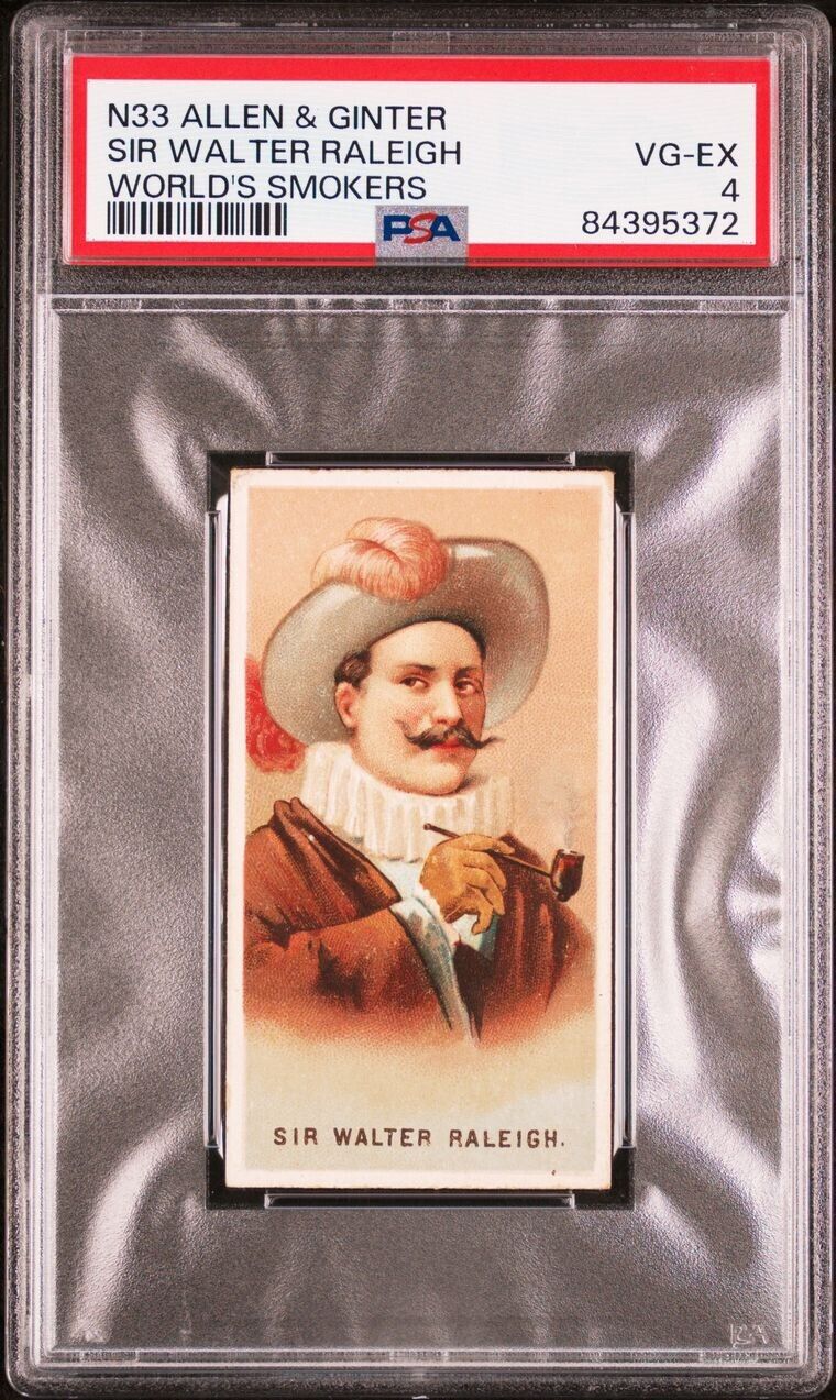 1889 N33 Allen & Ginter World's Smokers SIR WALTER RALEIGH (PSA 5 EX)