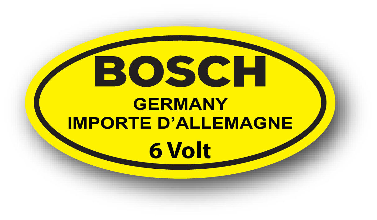 Vintage VW Bosch 6 Volt Coil DECAL STICKER FITS KHARMAN GIA BEETLE GHIA TYPE 1