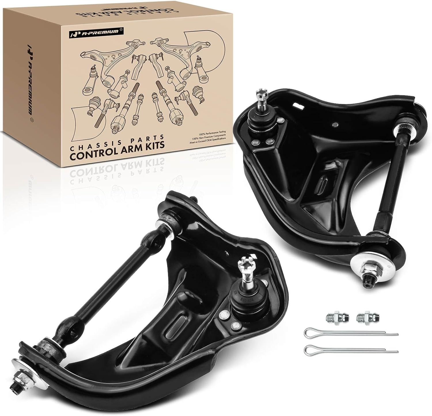 2 X Front Upper Control Arm, with Ball Joint & Bushing, Compatible with Chevrole