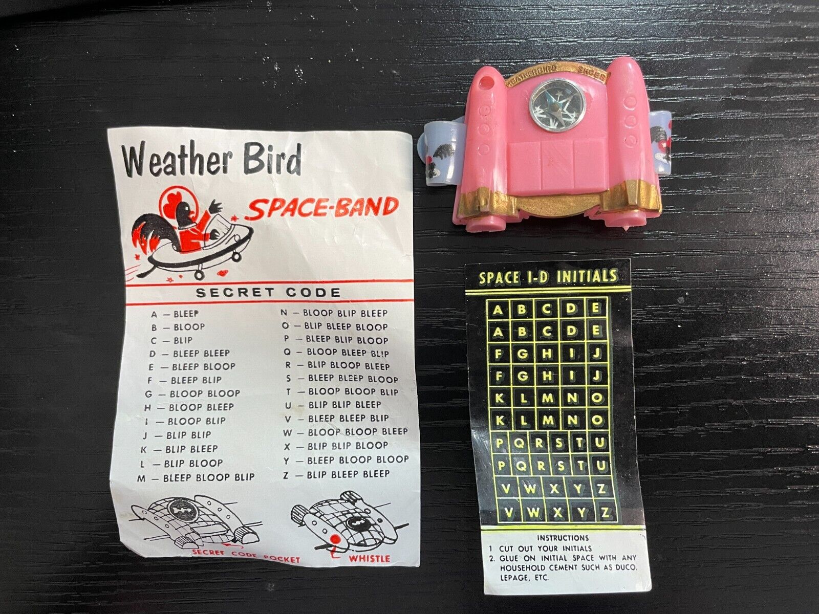 Weatherbird Shoes Wrist Space-Band With Compass Whistle Secret Code & ID Sheets