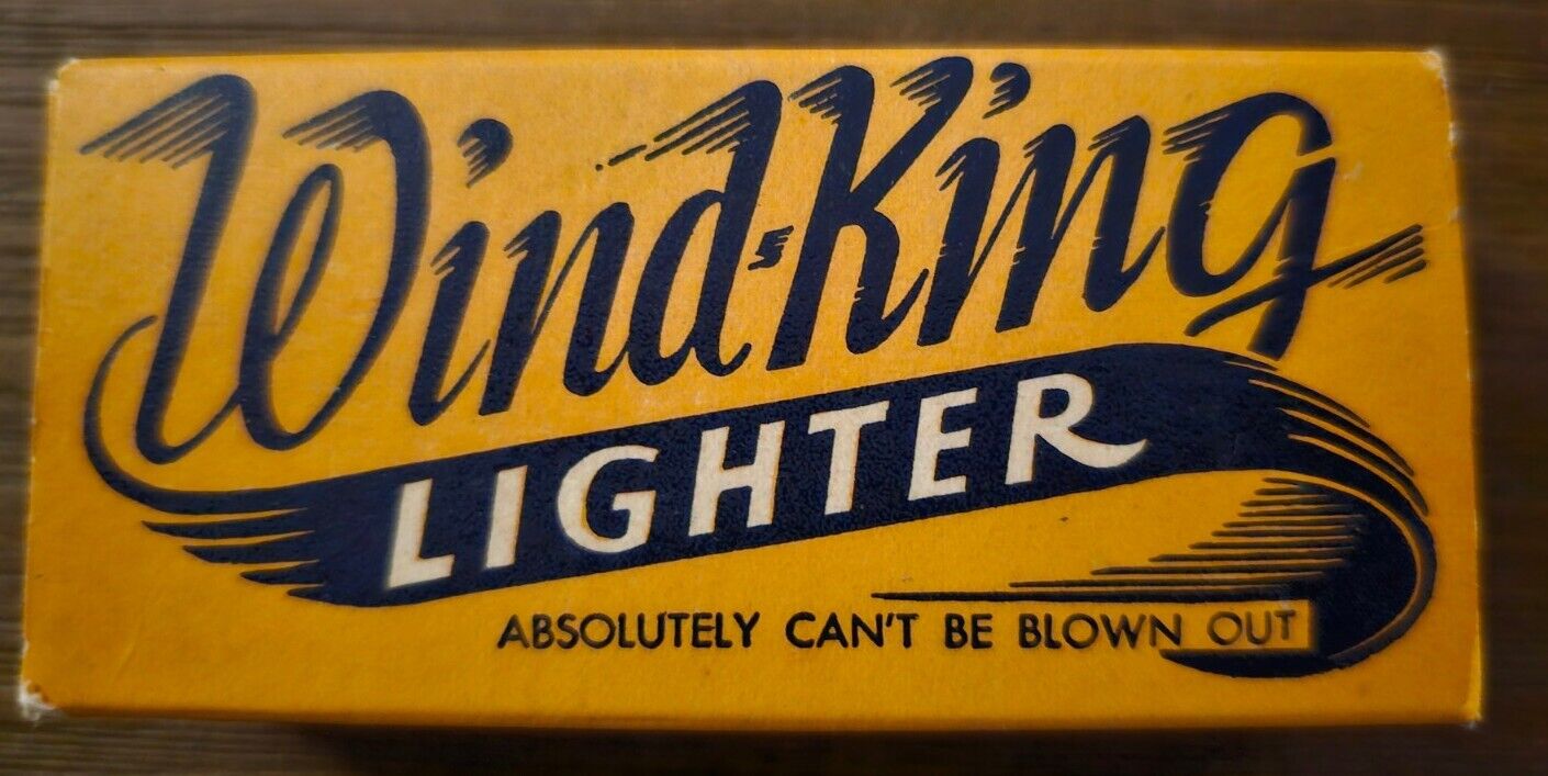 Vintage World War II Era Wind - King Lighter In Original Box