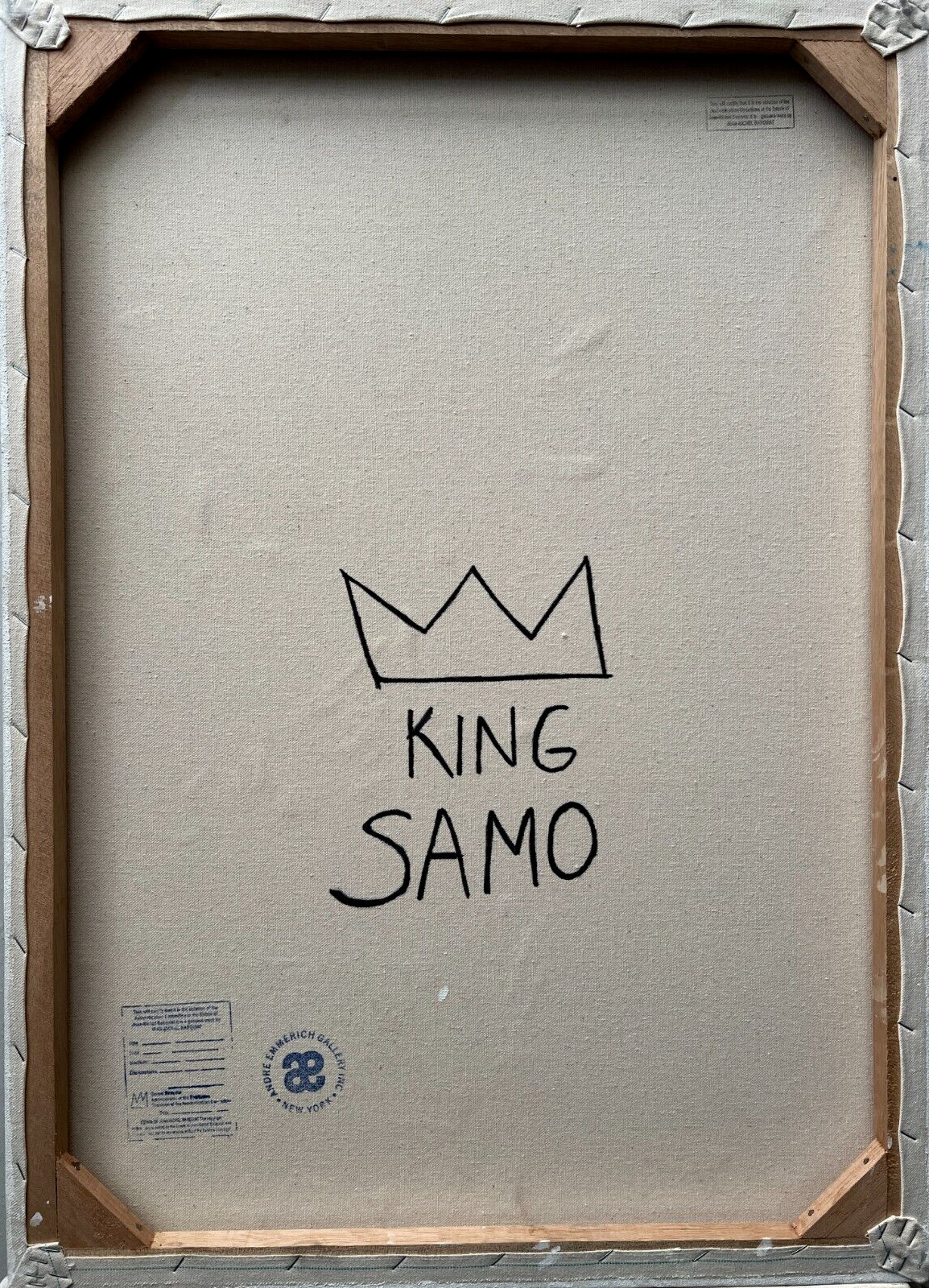 Jean-Michel Basquiat (Handmade) Acrylic Painting on canvas signed & stamped