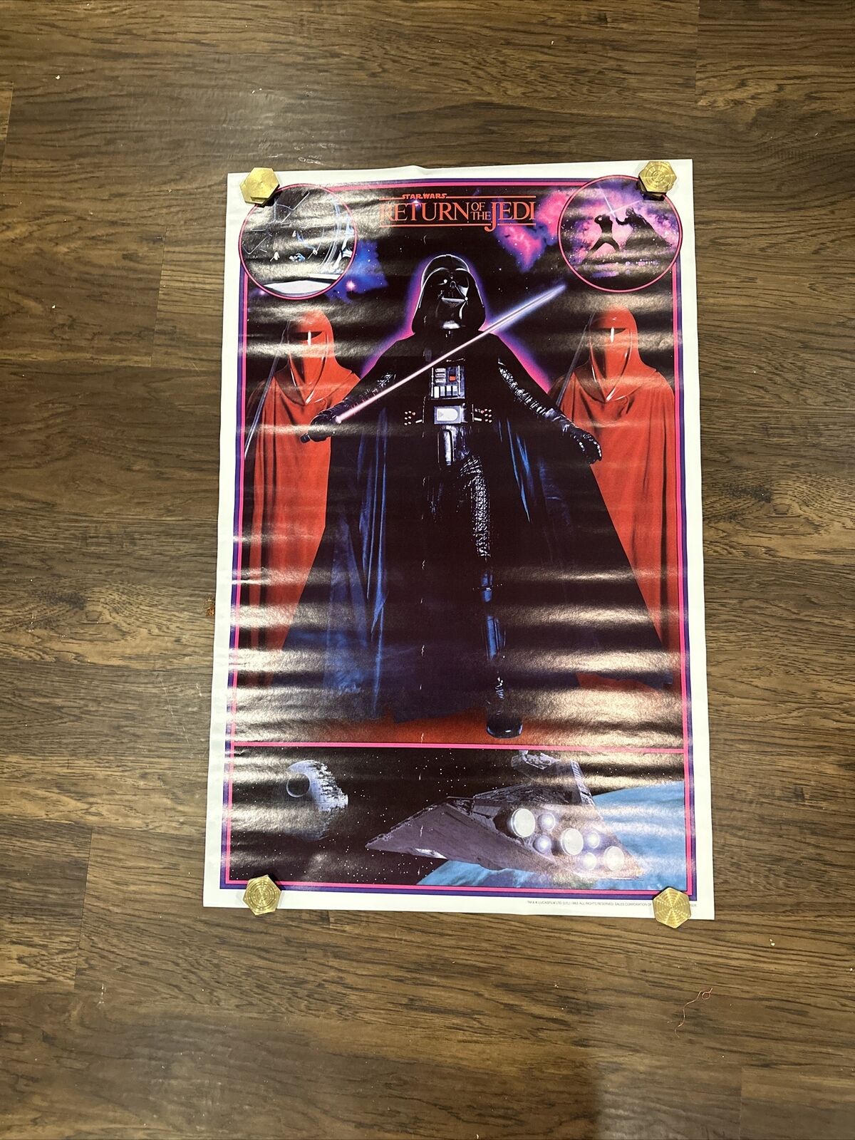 Vintage Unused 1983 Star Wars Return of the Jedi Poster 22x34 Original Rolled