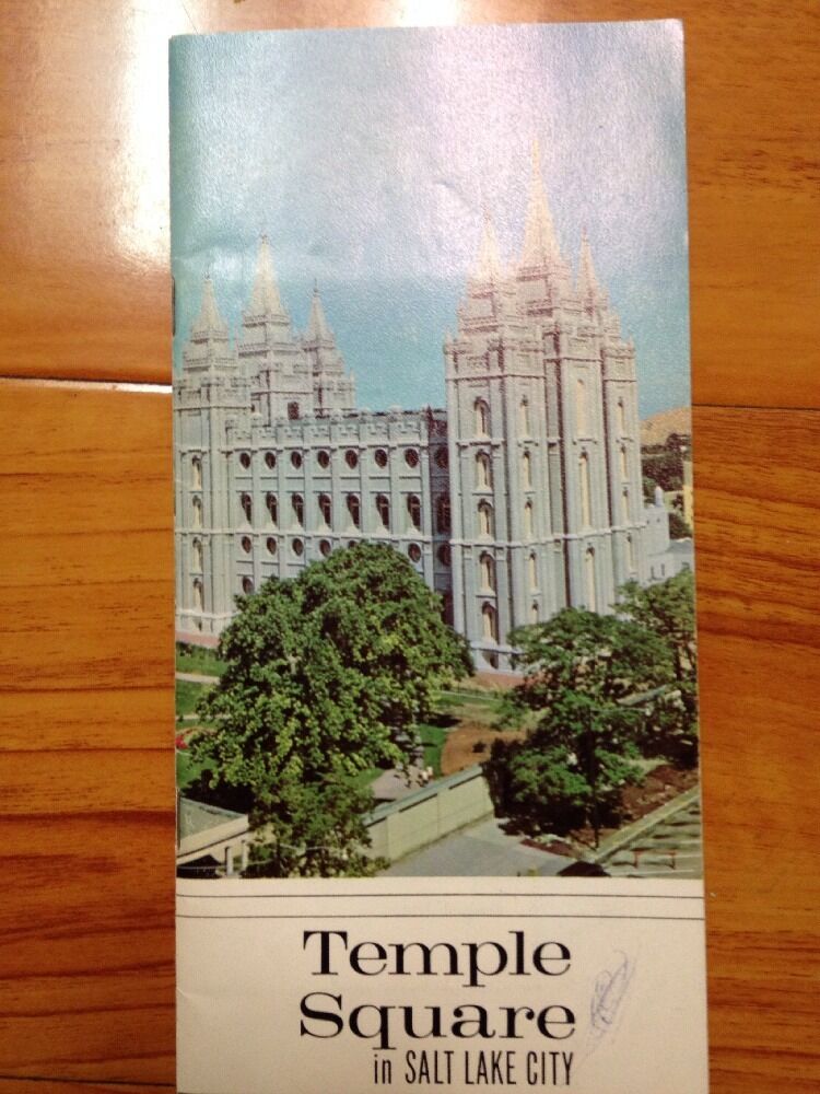 Vtg Uath Salt Lake City Temple Square Booklet Utah State Brochure