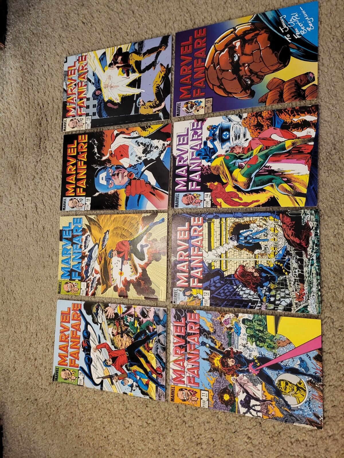8 lot Marvel Fanfare 11,12,14,15,16,17,18,19 Marvel Comics 1983-1985 HIGH GRADE