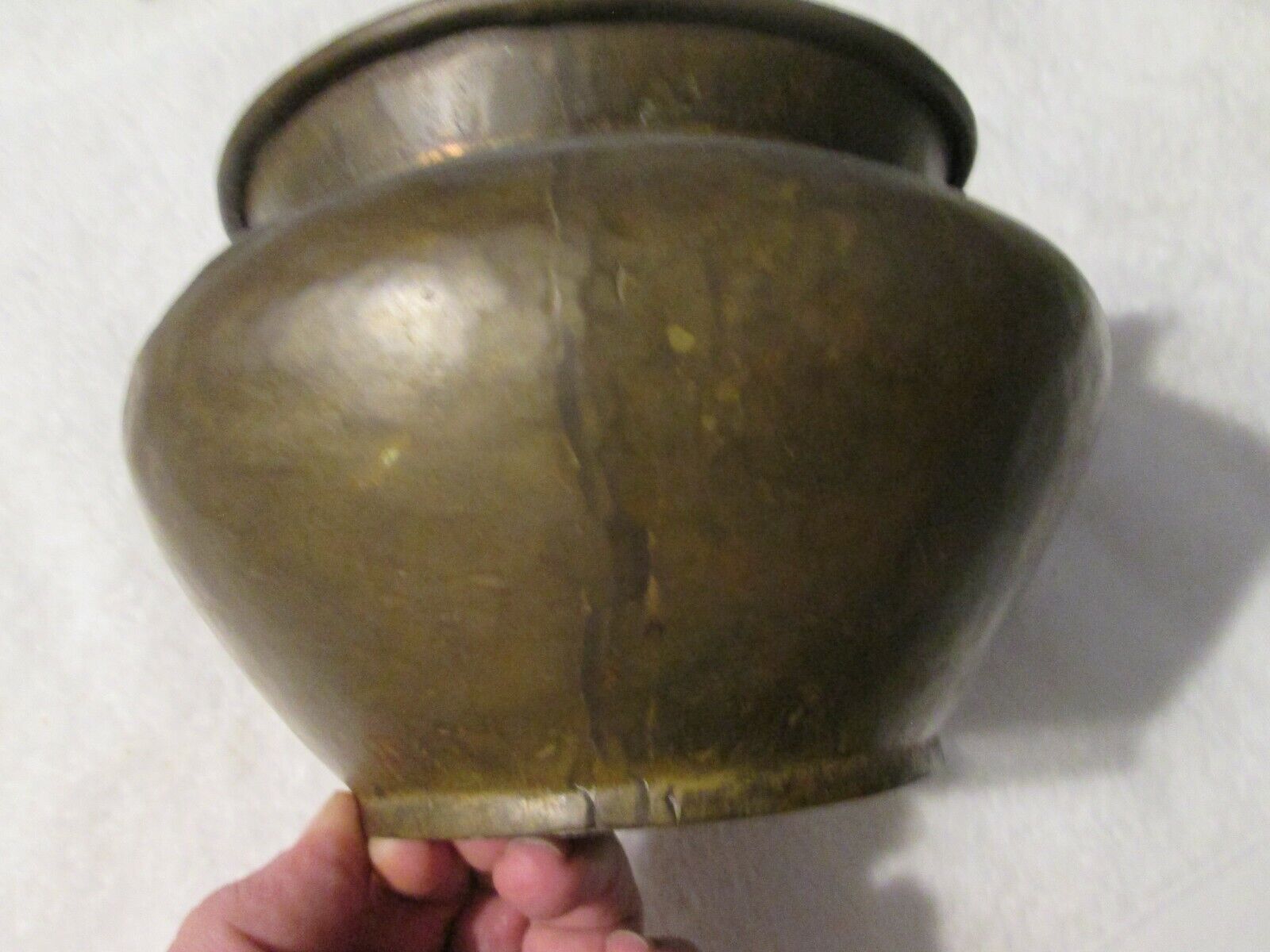 Antique Imperial Russian Dovetailed Hand Hammered Brass Pot Circa Pre 1917