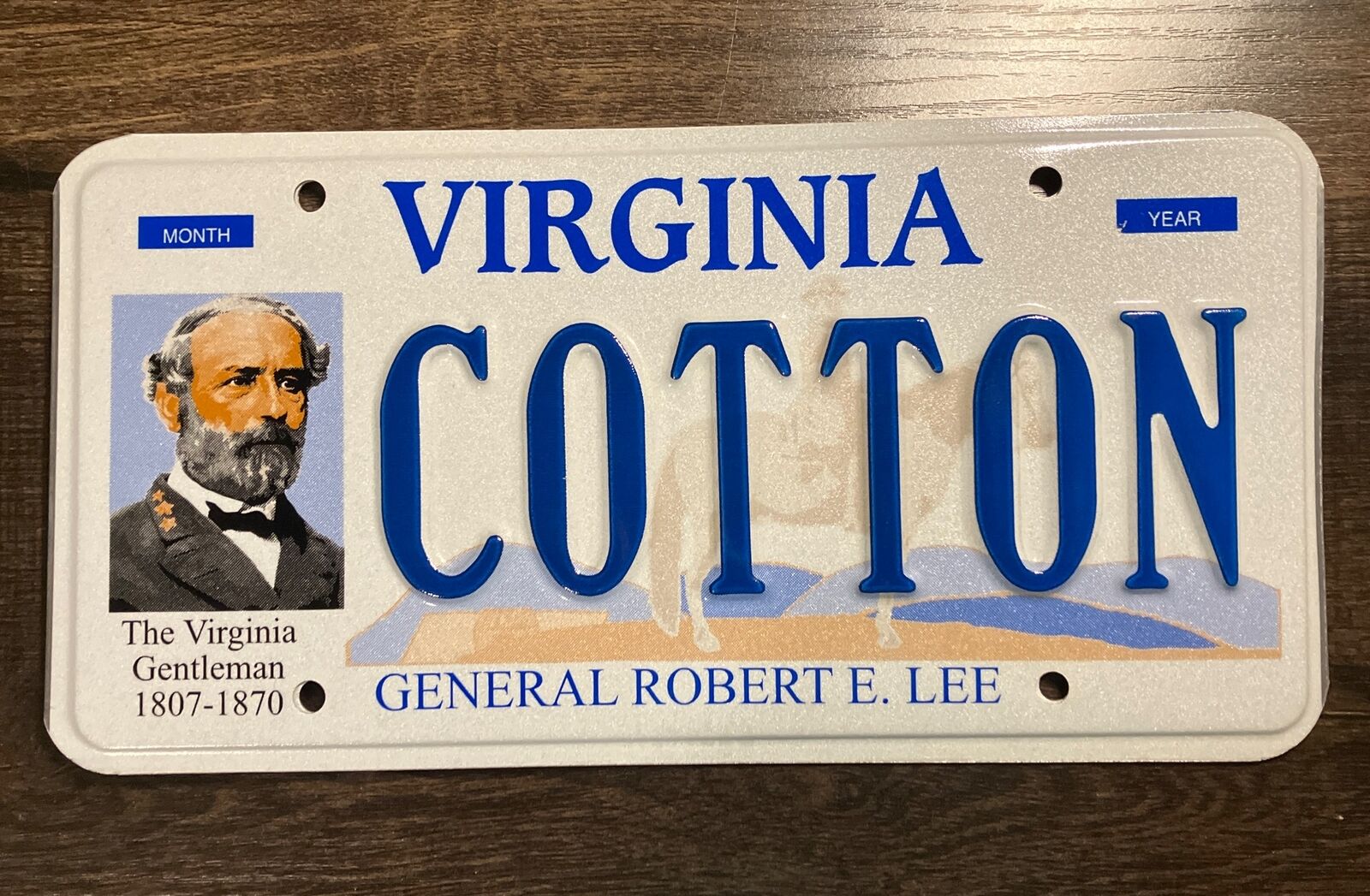 Exp Virginia Tech Personalized Vanity License Plate Va RE LEE Robert Cotton Sign