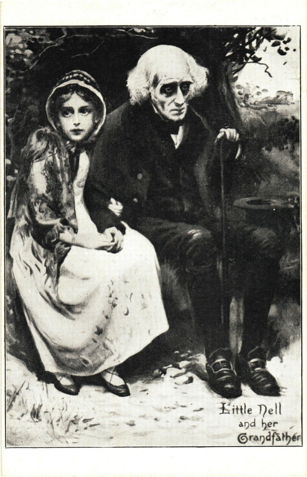 Little Nell And Her Grandfather, The Old Curiosity Shop Characters Postcard