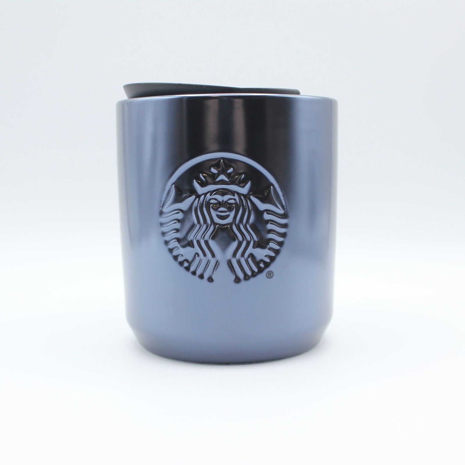 Starbucks Mermaid Tumbler Black Iridescent Siren Logo Ceramic 2020 Mug 8 oz NWT