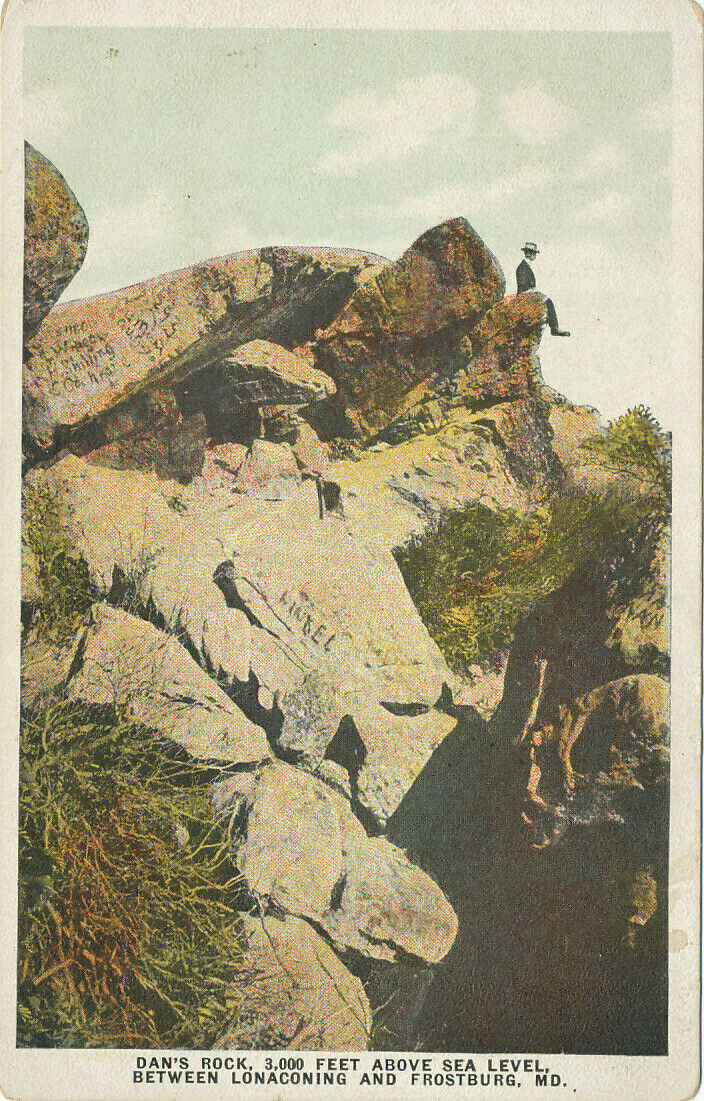 Lonaconing / Frostburg MD * Dan’s Rock  3,000 ft. above Sea Level ca. 1908