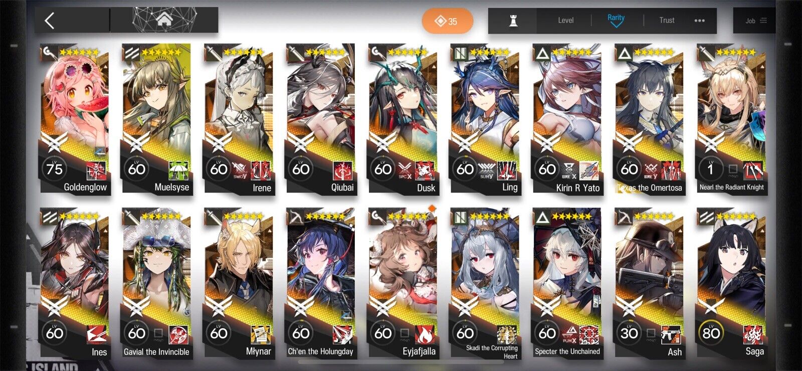 [EN]Arknights Global  acc Loads Of Limited Characters