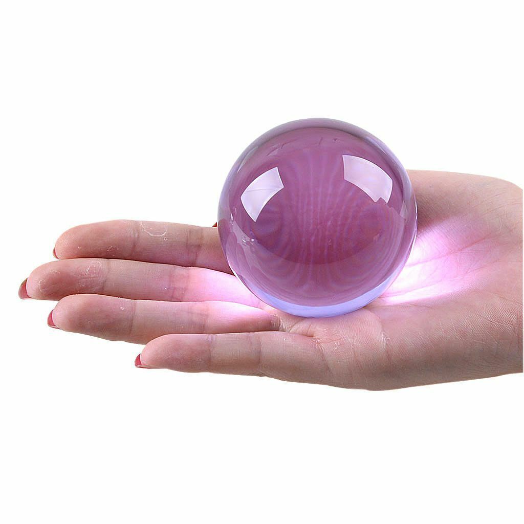Purple Magic Asian Rare Natural Quartz Crystal Healing Ball Sphere Home Ornament