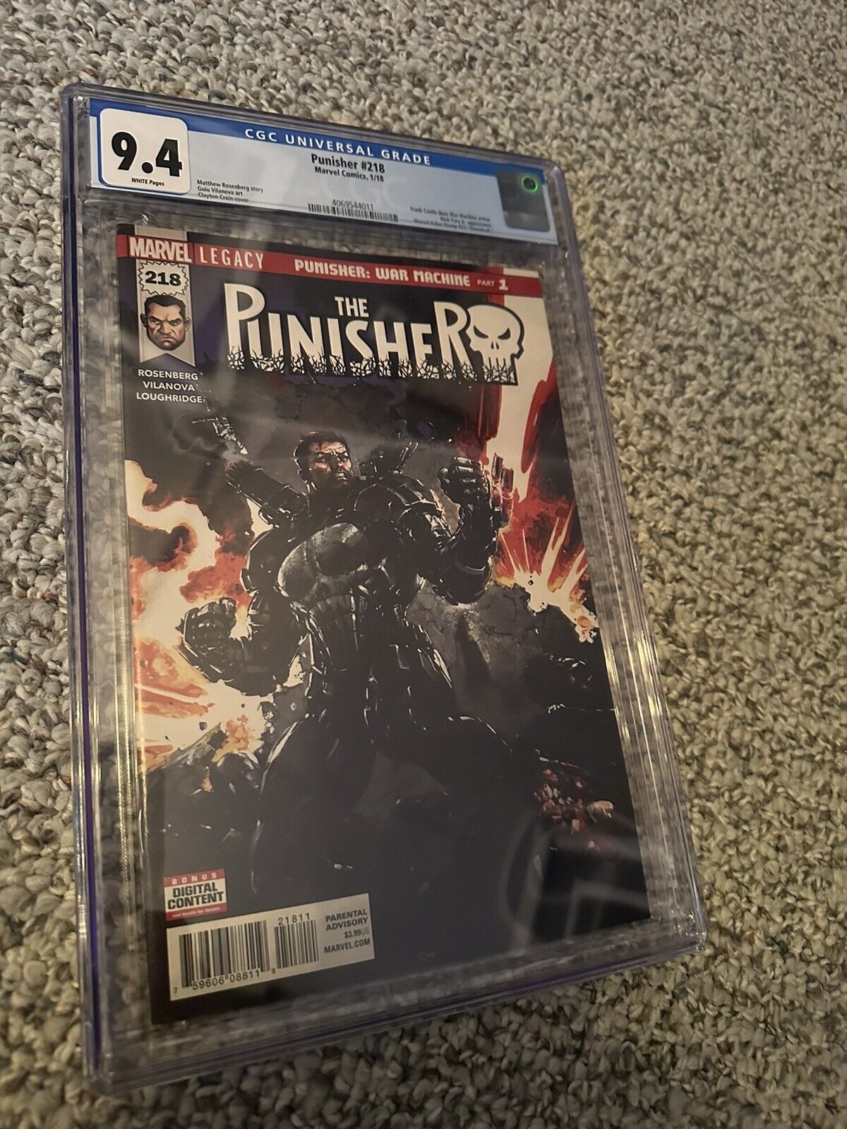 Punisher #218 War Machine 2018 CGC 9.4
