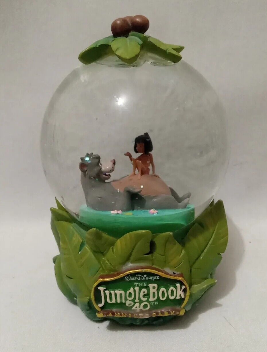 Walt Disney The Jungle Book Snow Globe 40th Anniversary Mowgli And Baloo