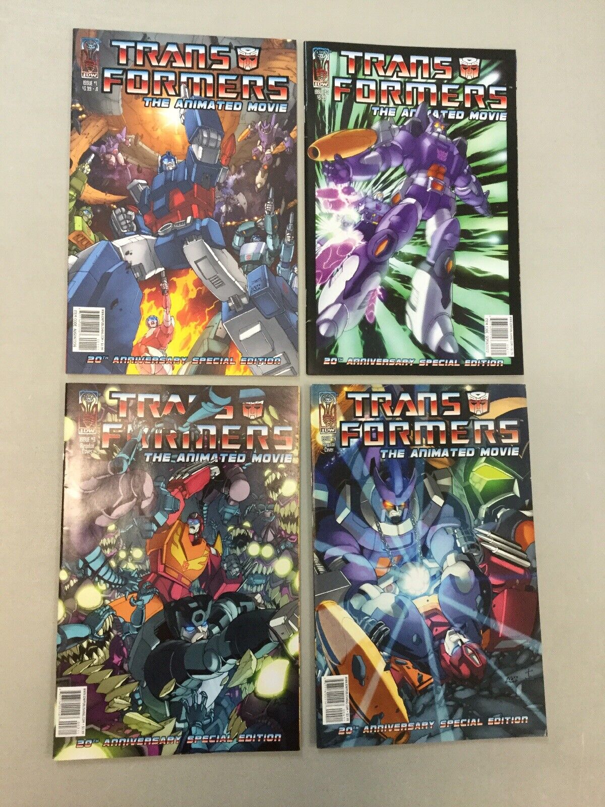 Transformers The Animated Movie 1-4 Complete Set 1 2 3 4 IDW Comics 2006 (TF05)