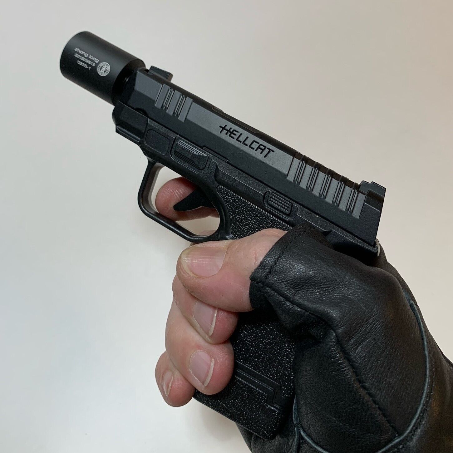 HELLCAT Pistol Gun LIGHTER Fine Quality METAL SLIDE w/ Case & 1\