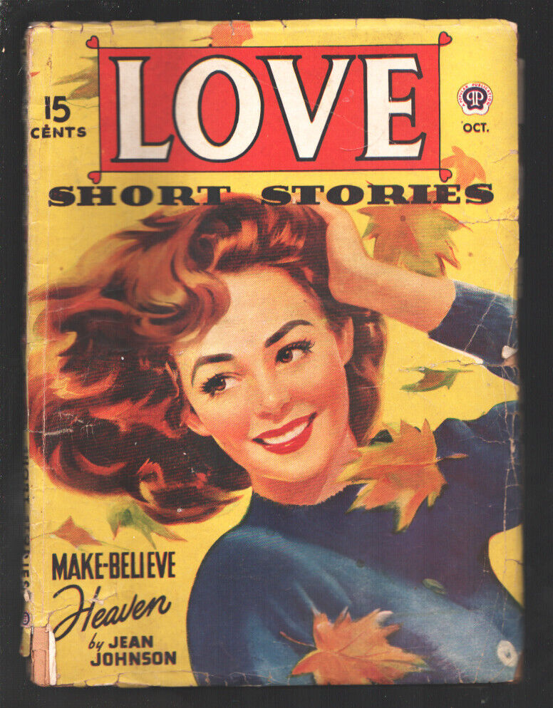 Love Short Stories 10/1946-Pin-up Good Girl Art portrait cover-Steamy romance...