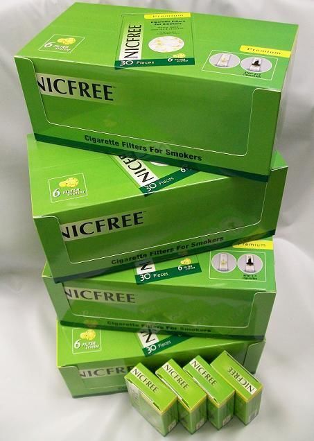 NICFREE CIGARETTE FILTERS WHOLESALE 80 PACKS SAVE $30 Filter Out Tar & Nic
