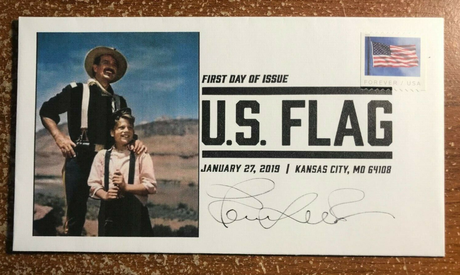 SIGNED PATRICK WAYNE FDC AUTOGRAPHED FIRST DAY COVER 