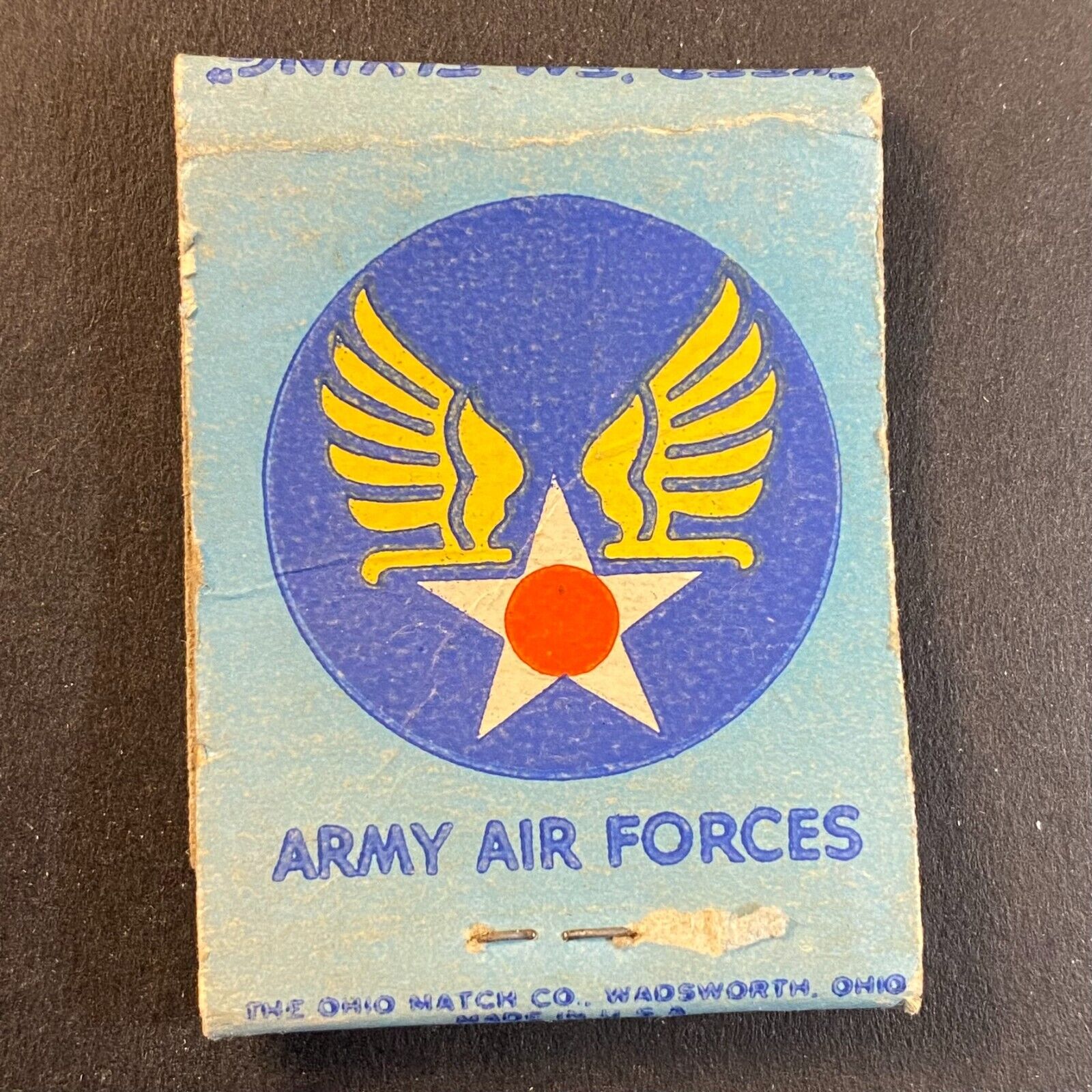 Army Air Base Exchange Sioux City Iowa c1942-50's WWII Era Matchbook Cover