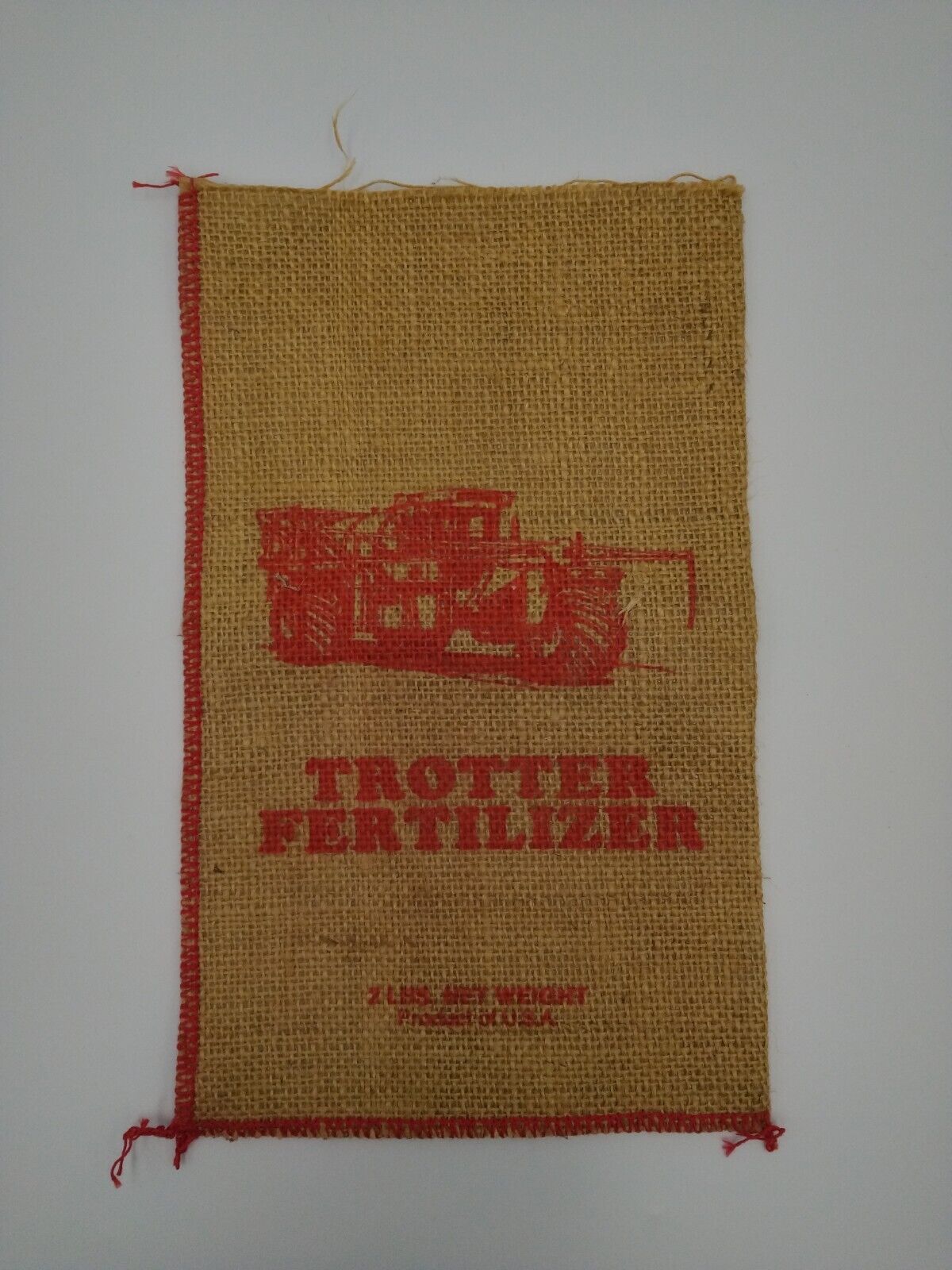 Trotter Fertilizer POP Small Burlap Sack Bag POPCORN North Loup Nebraska