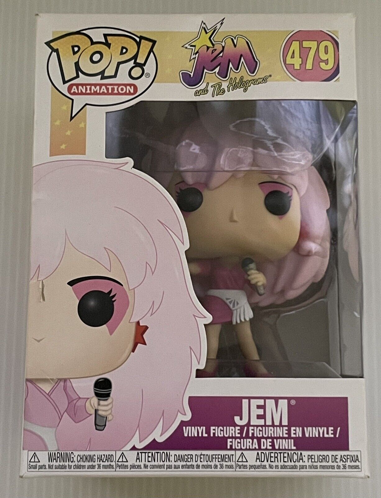 Funko Pop Animation Jem and the Holograms Jem #479 VAULTED NEW some box damage