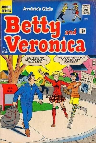 Archie's Girls, Betty and Veronica (1950) #123 VF-. Stock Image