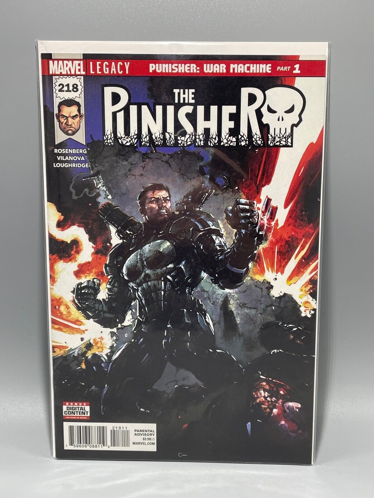 The Punisher Marvel Legacy Punisher: War Machine Part 1 #218 With Sleeve
