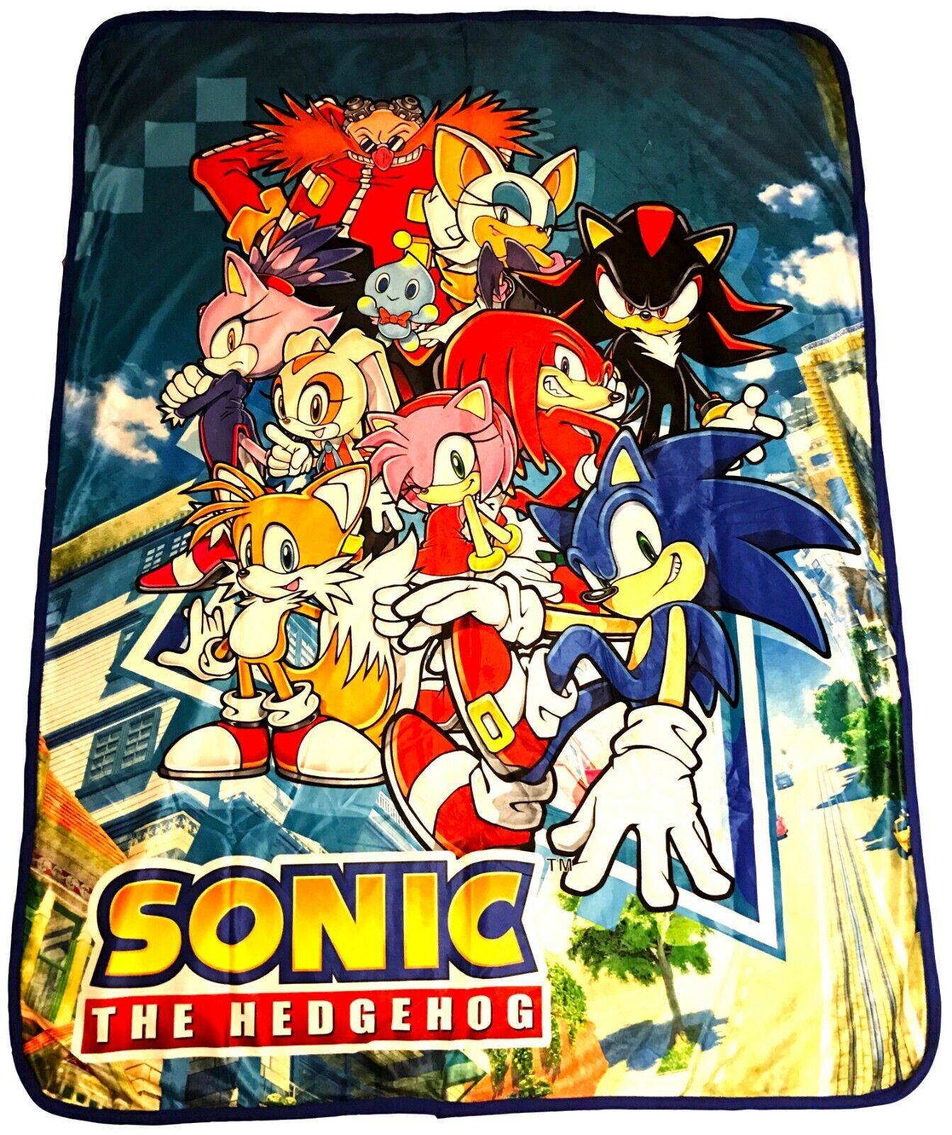 **Legit** Sonic Hedgehog Shadow Group Authentic Anime Game Throw Blanket #57717