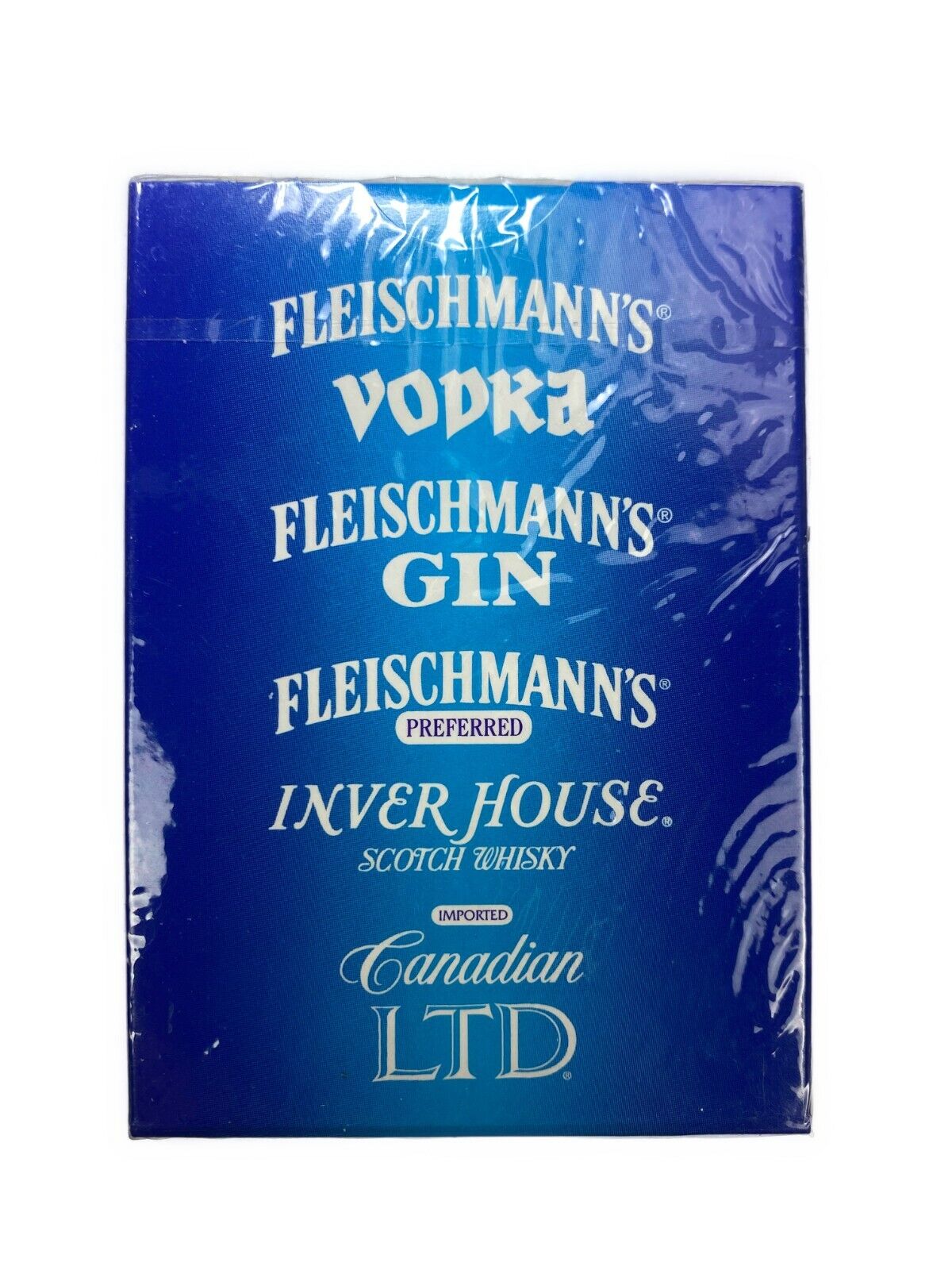 Fleischmann’s Vodka Gin Scotch Whiskey Deck Playing Cards Sealed New Vtg 1995